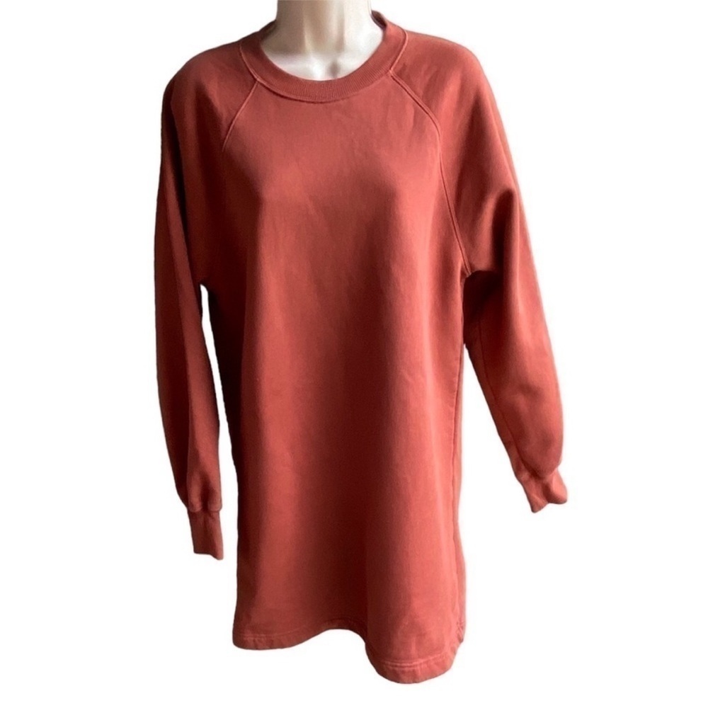 Aritzia WILFRED FREE Fleece Sweater Dress
Organic Cotton color faded rich copper